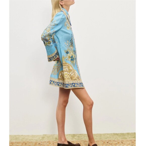 Alemais Cassie Mini Dress in Blue - Picture 2 of 15